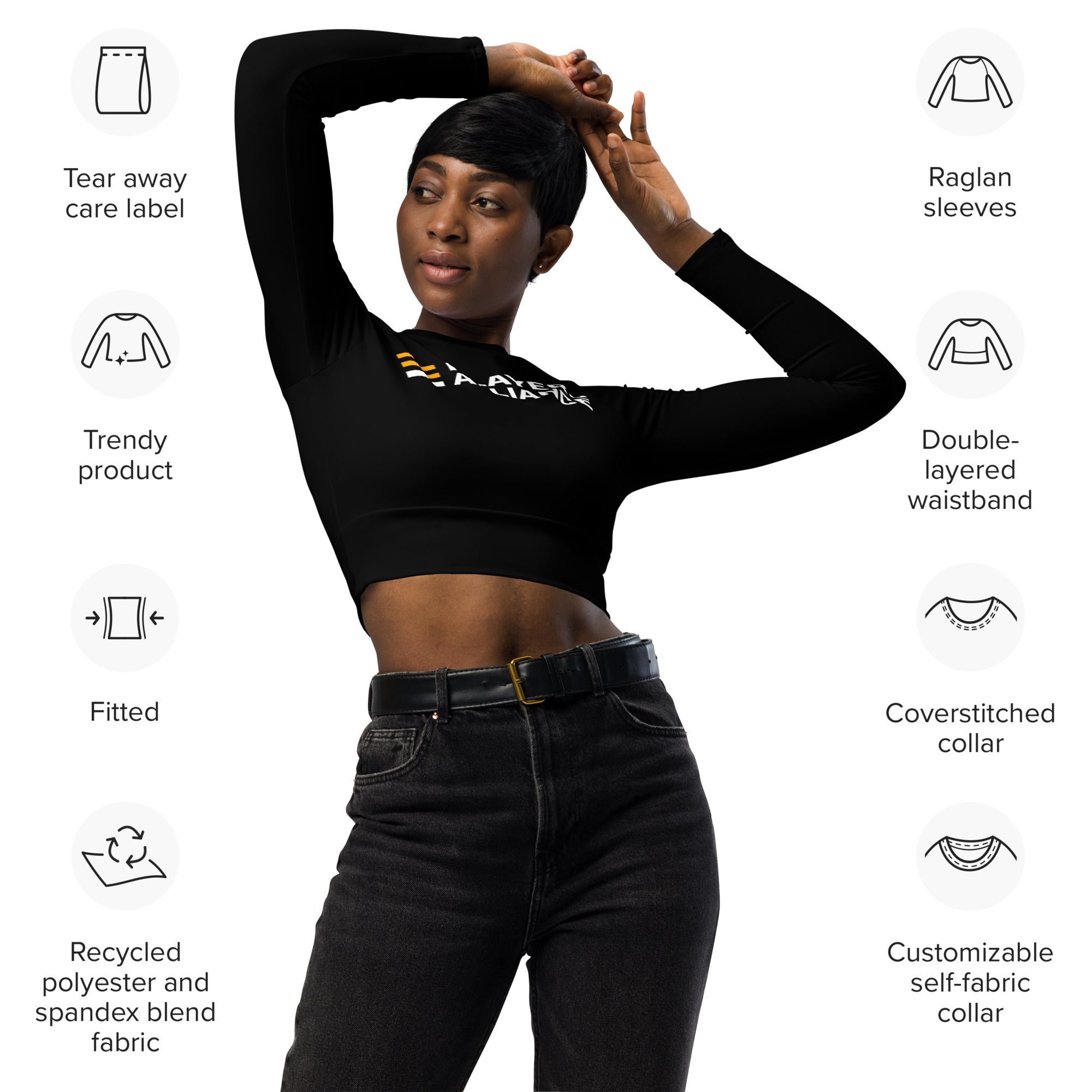 Women's Long-sleeve Crop Top