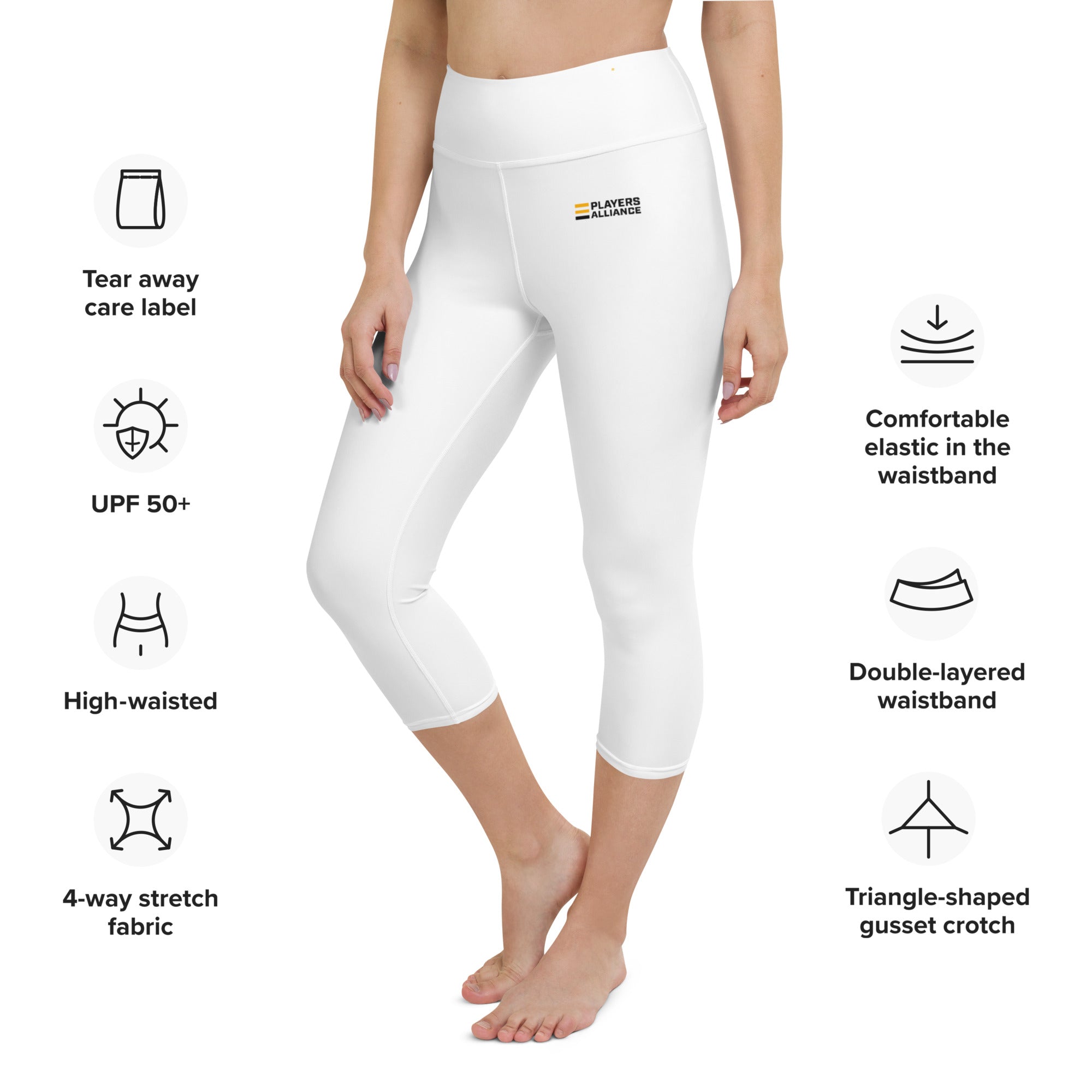 White Capri Leggings
